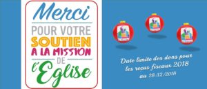 Merci pour votre soutien au Denier de l'Eglise de Lozère