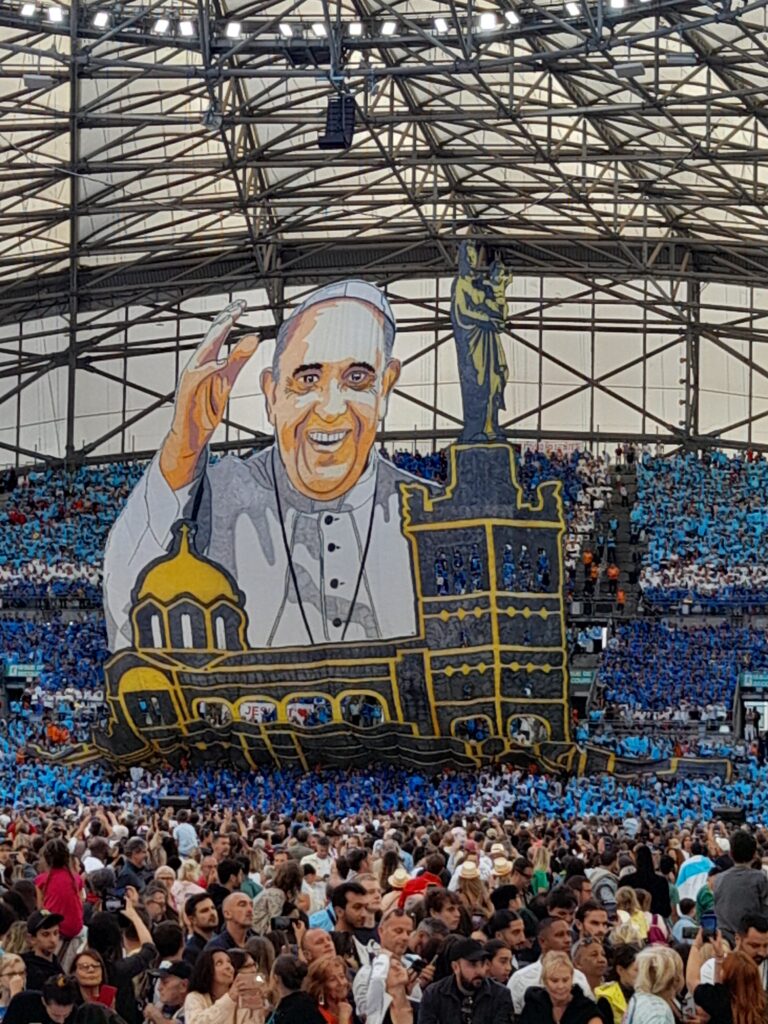 Le tifo déployé par les Marseillais